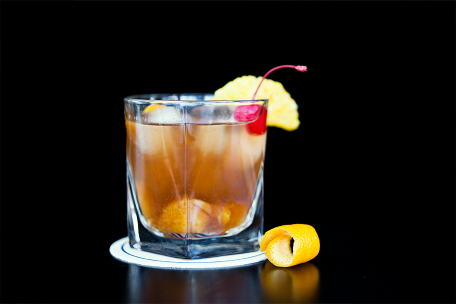 An old fashion cocktail