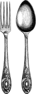 A fork and spoon